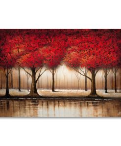 "Parade of Red Trees" 22" x 32" Canvas Wall Art by Rio