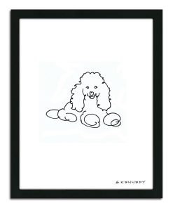 ''Poodle Line Drawing'' Framed Wall Art