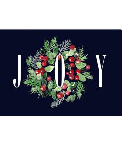 "Joy" Christmas Wreath Neoprene Kitchen Mat - 22" x 31"