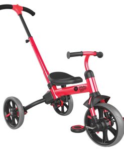 Yvolution Y Velo Flippa Red 4-in-1 Push Trike to Balance Bike