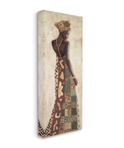 Stupell Home Decor Female Standing Figure with Beautiful Patterned Dress Wall Art