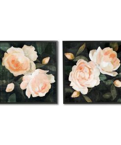 Stupell Home Decor Soft Pink Rose Garden Framed Wall Art 2-piece Set