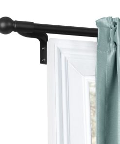 Zenna Home Smart Rods Easy Install Adjustable Cafe Window Rod with Ball Finials
