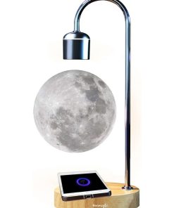 Zero-G Floating 3D Moon Lamp Light with Wireless Charging Pad