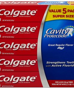 (8 Pack) Colgate Cavity Protection Regular Flavor Fluoride Toothpaste 8 Ounce Tube