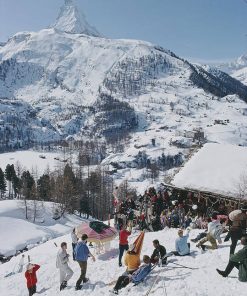 Zermatt Skiing Art Print