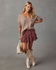 Yulissa Speckled V-Neck Sweater