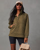 Zella Quited Half Zip Pullover Sweater