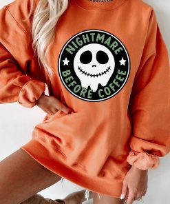 "Before Coffee" Parody Graphic Crewneck (Pumpkin) - Print On Demand