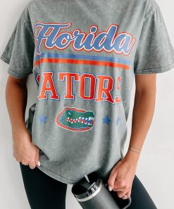 "Florida Gators" Mineral Wash Graphic T-Shirt (Grey)