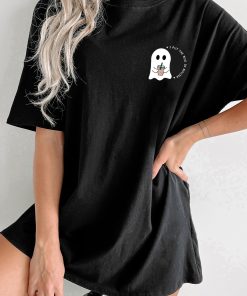 "Boo In Boujee" Oversized Graphic T-Shirt Dress (Black) - Print On Demand
