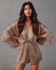 Zurita Satin Cheetah Print Romper