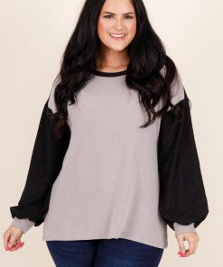 You've Got A Friend Top, Grey Black