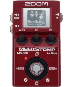 Zoom MS-60B Multistomp Bass Effects Pedal with Amp Modeling, Stompbox and Studio Effects, Built-in Tuner, Large LCD Display