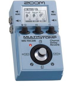 Zoom MS-70CDR MultiStomp Chorus/Delay/Reverb Pedal with Stompbox and Studio Effects, Built-in Tuner, USB Connector, Large LCD Display