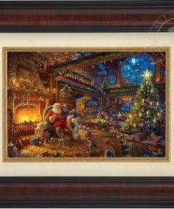 *RARE* Santa's Workshop Framed Estate Edition Canvas Burl 12" x 18" #6/6