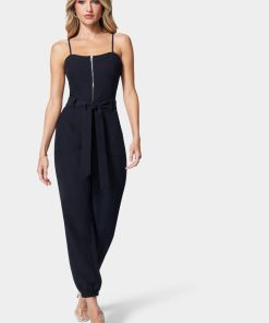ZIP FRONT BUSTIER JUMPSUIT