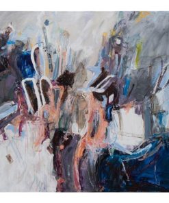 "Lake Series" Contemporary Original Abstract Landscape Acrylic Painting by Bryan Young, Framed