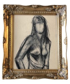 "Flow" Original Figurative Color Study Drawing by Kathleen Ney
