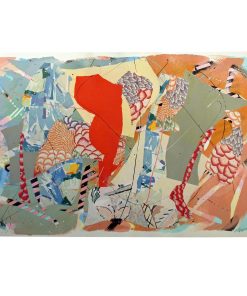 "Football" Abstract Paper Collage Nyc Artist John Peters