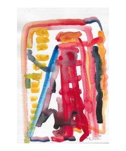 "L'insécurité" Contemporary Minimalist Mixed-Media Painting by Brian Jerome