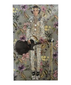 "Feathered Friend" Contemporary Bird Collage, Framed