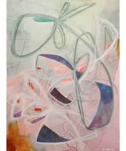 "Clouds" Contemporary Tempera Painting by Tom Wise, Framed