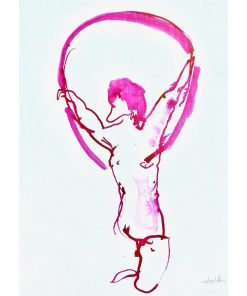 "Clap" Contemporary French Figurative Drawing by Martha Holden
