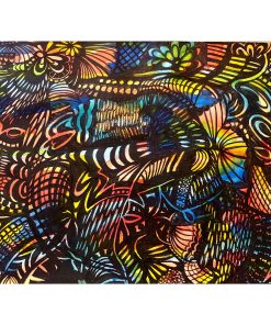 "Blue Butterfly" Contemporary Double-Sided Drawing