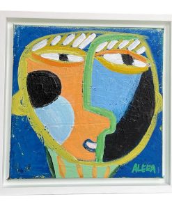 "Ernie" Framed Original Contemporary Abstract Portrait Painting by Aleea Jaques