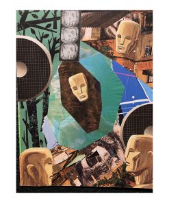 "Impermanent" Contemporary Original Abstract Mixed-Media Painting by Michelle Owenby, Framed