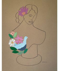 "Botanical Twelve" Contemporary Original Abstract Collage