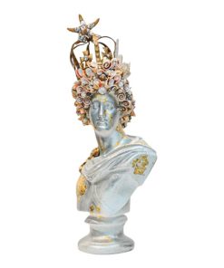 "Jaison" Contemporary Embellished Mixed-Media Bust Sculpture
