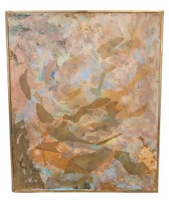 "Emerald Pool" Contemporary Original Abstract Mixed-Media Painting, Framed