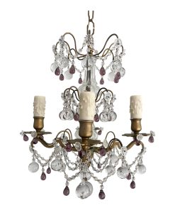 Zero Quattro Chandelier, Murano Blue Cut Glass, Italy, 1970