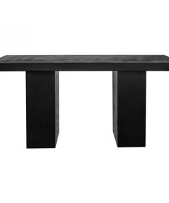 Aurelia Industrial Loft Black Concrete Classic Rectangular Outdoor Dining Table - 63"W