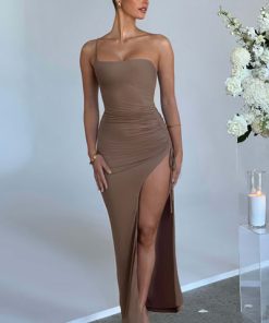 ZURI MAXI DRESS - CHOCOLATE